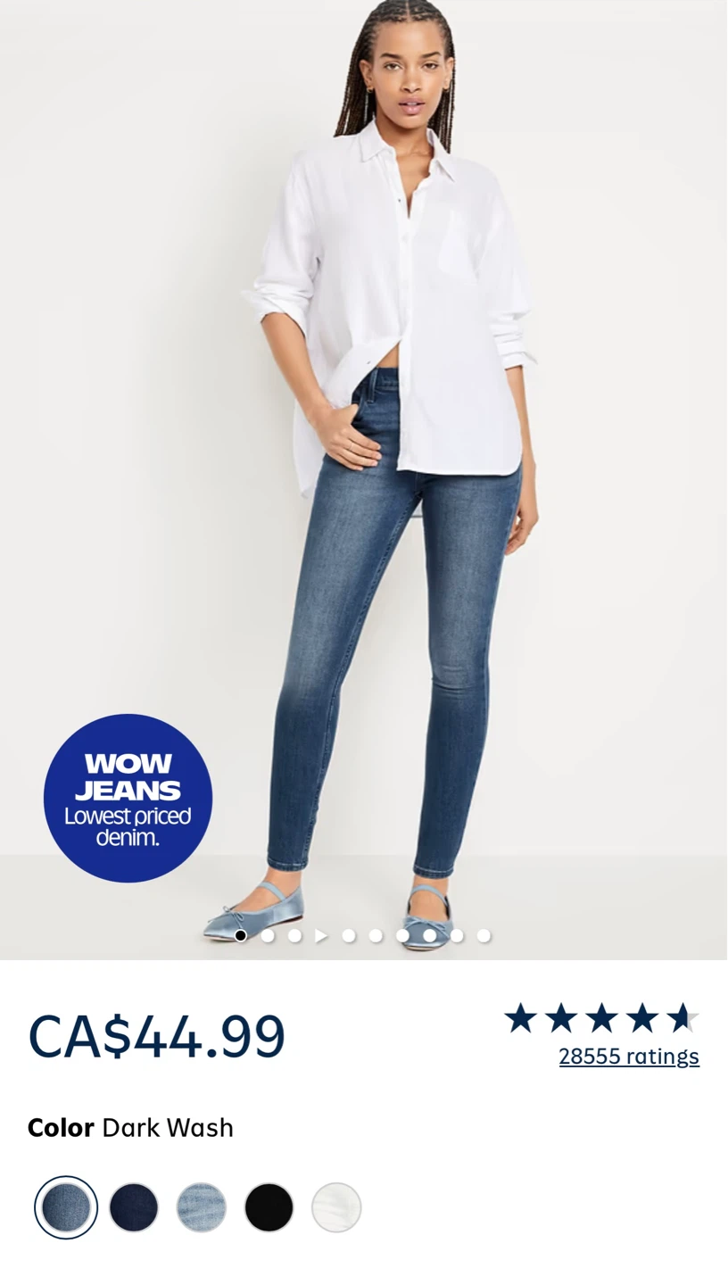 NEW Old Navy WOW Jeans Dark Wash