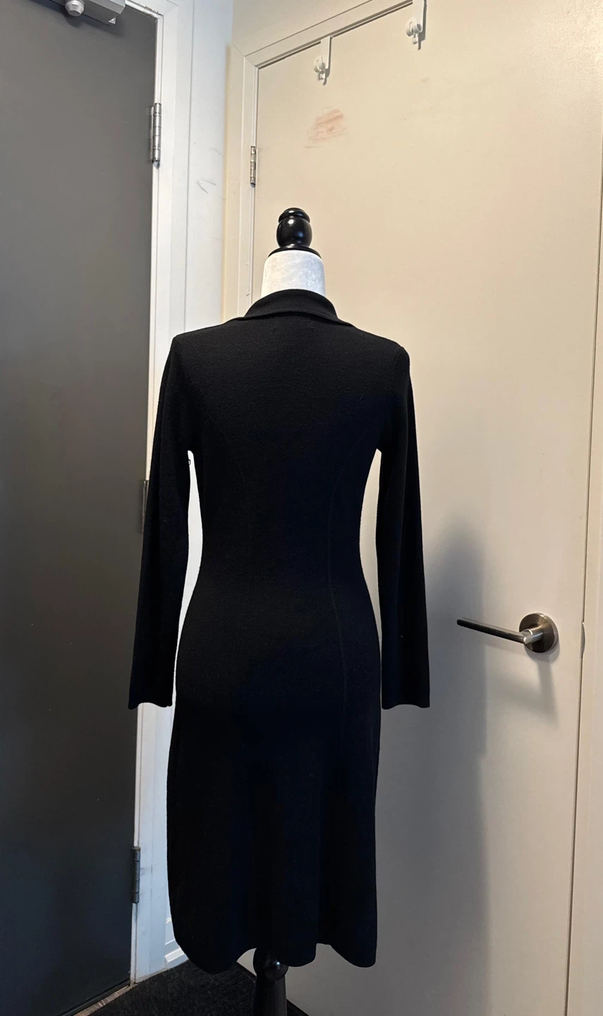 Marks & Spencer Black Wool Blend Dress UK 8 - photo 2