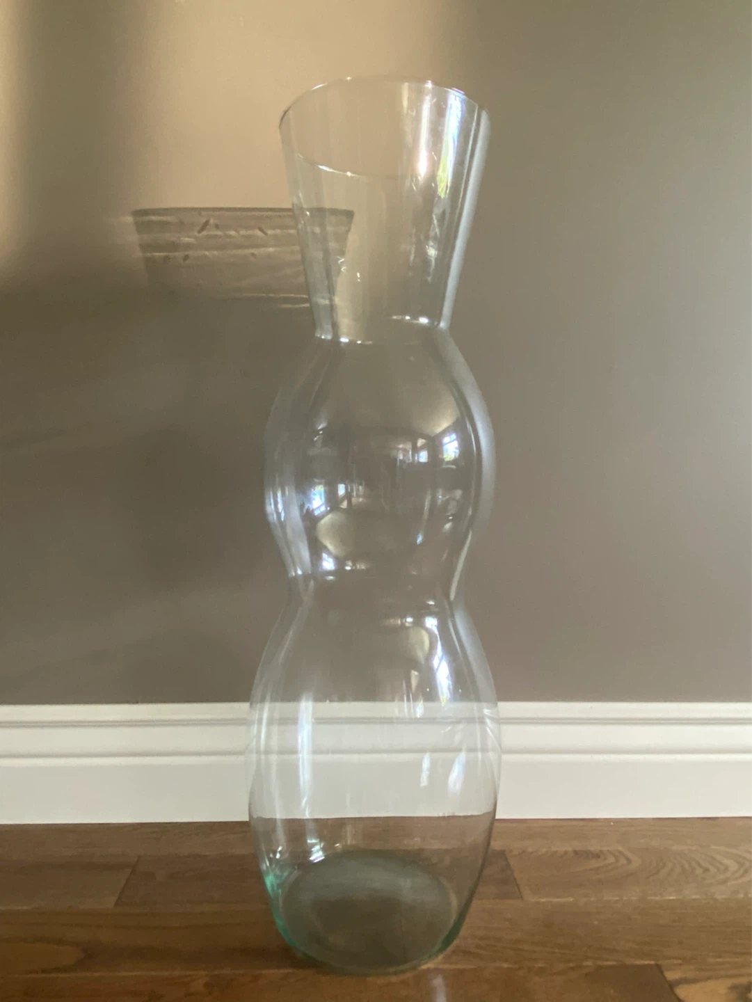 Large Clear Glass Vase