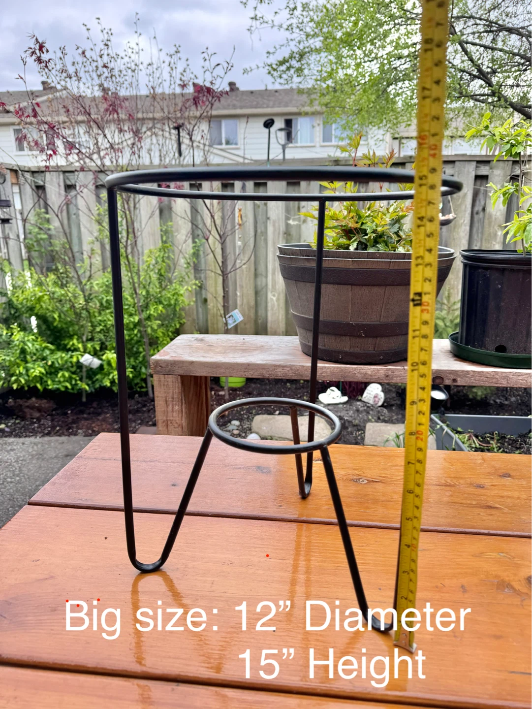 Metal Plant Stand 12” and 10” Indoor Outdoor - photo 4