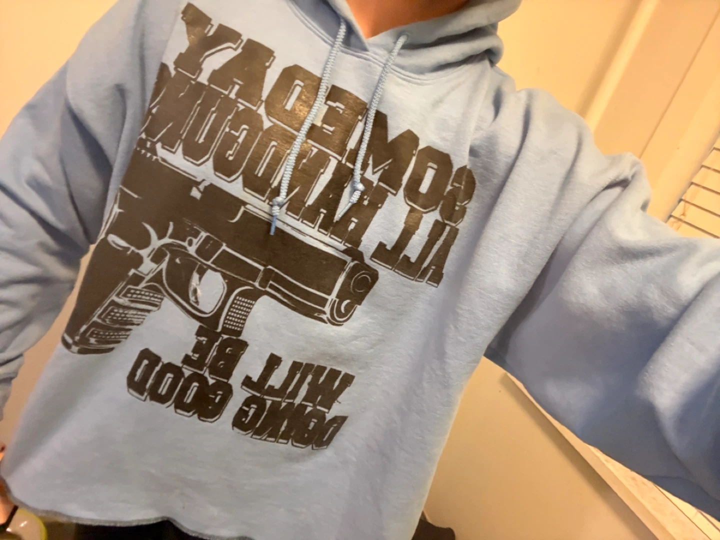 “Vale” Baby Blue Graphic Hoodie
