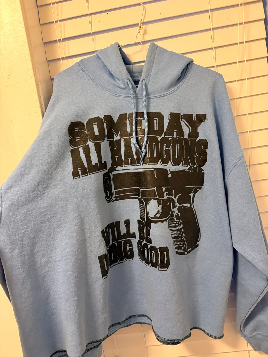 “Vale” Baby Blue Graphic Hoodie - photo 3