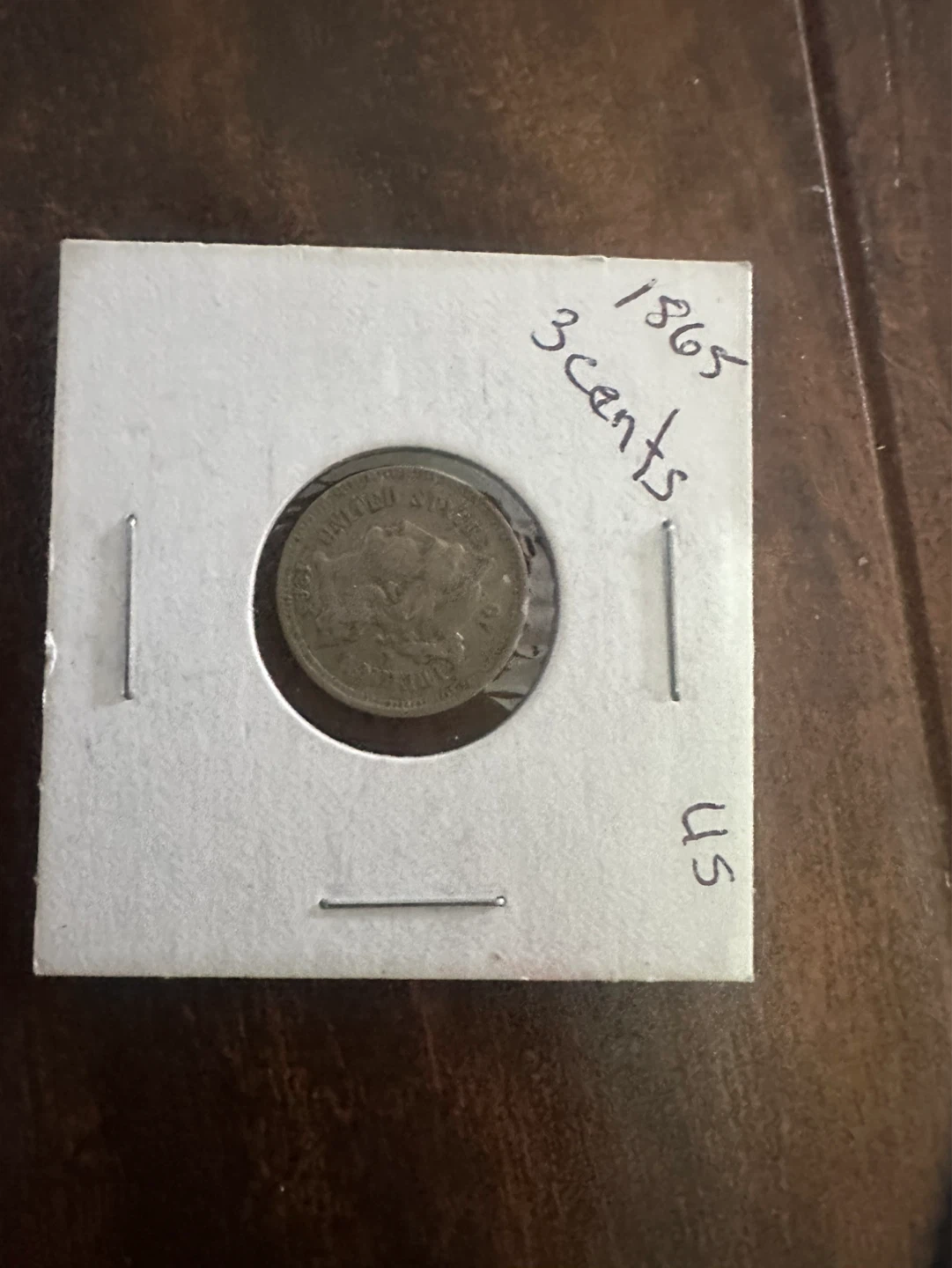 US 3 Cents Coin 1865 - photo 5