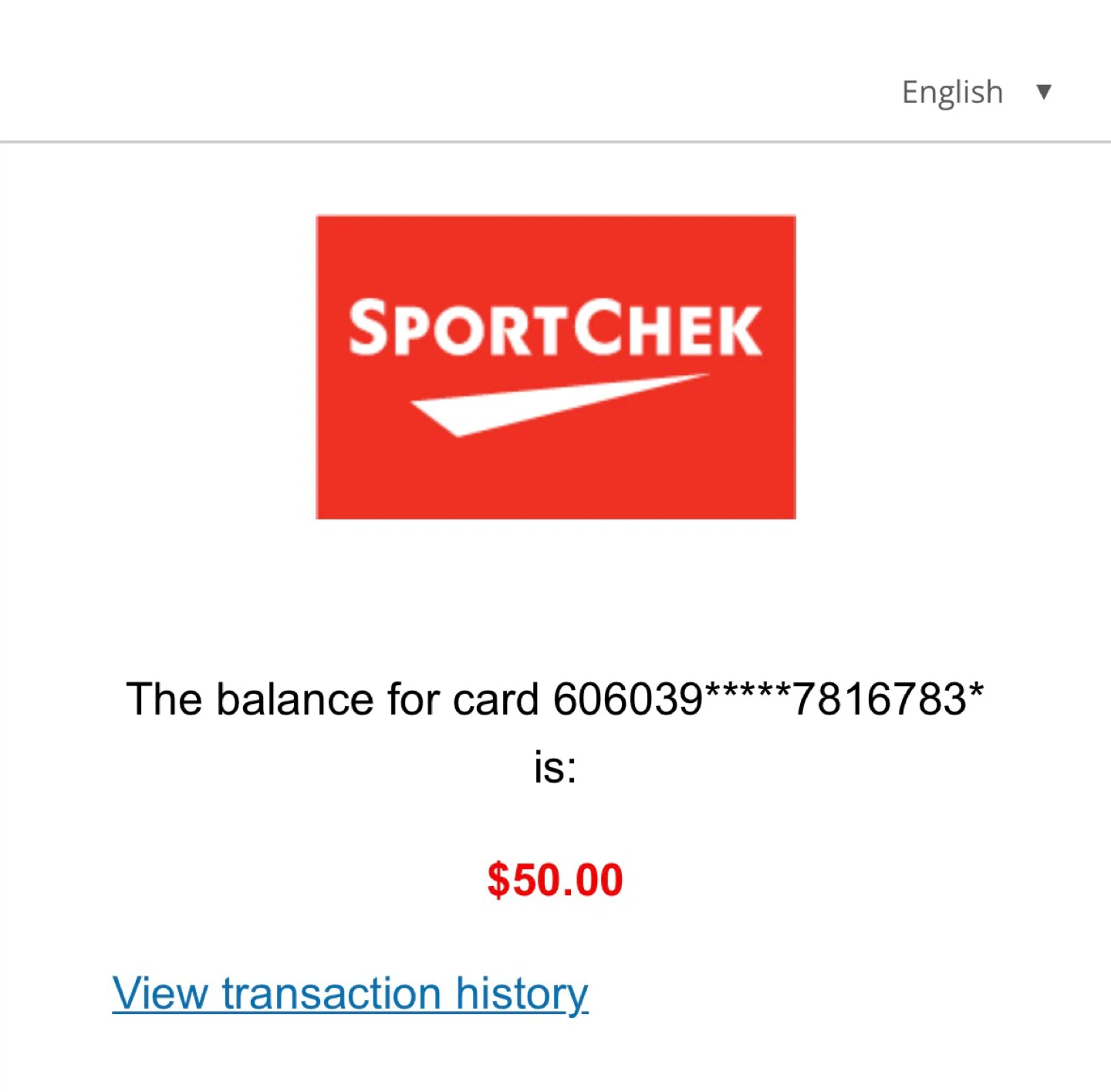 SportChek Gift Cards - $63 - photo 2