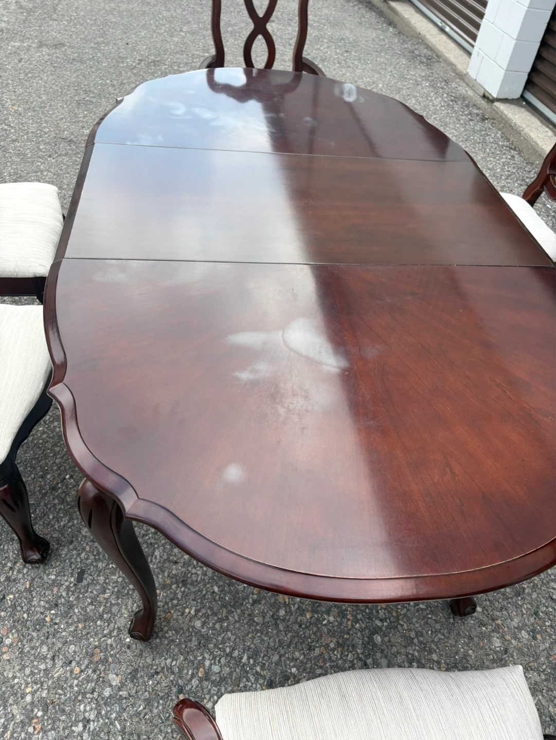Free delivery used Wooden Dining Set with 6 Chairs - photo 3