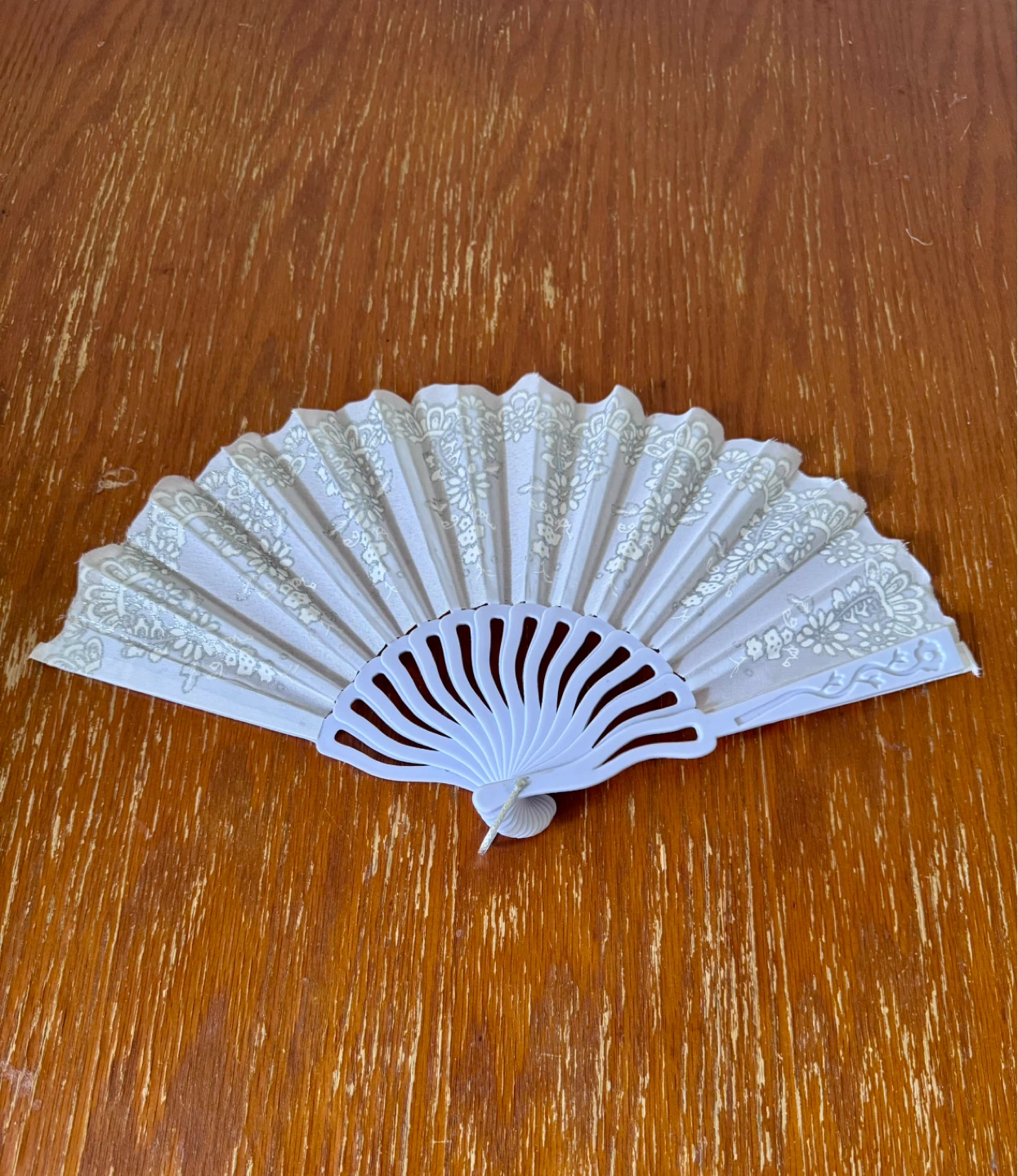 White Folding Fan