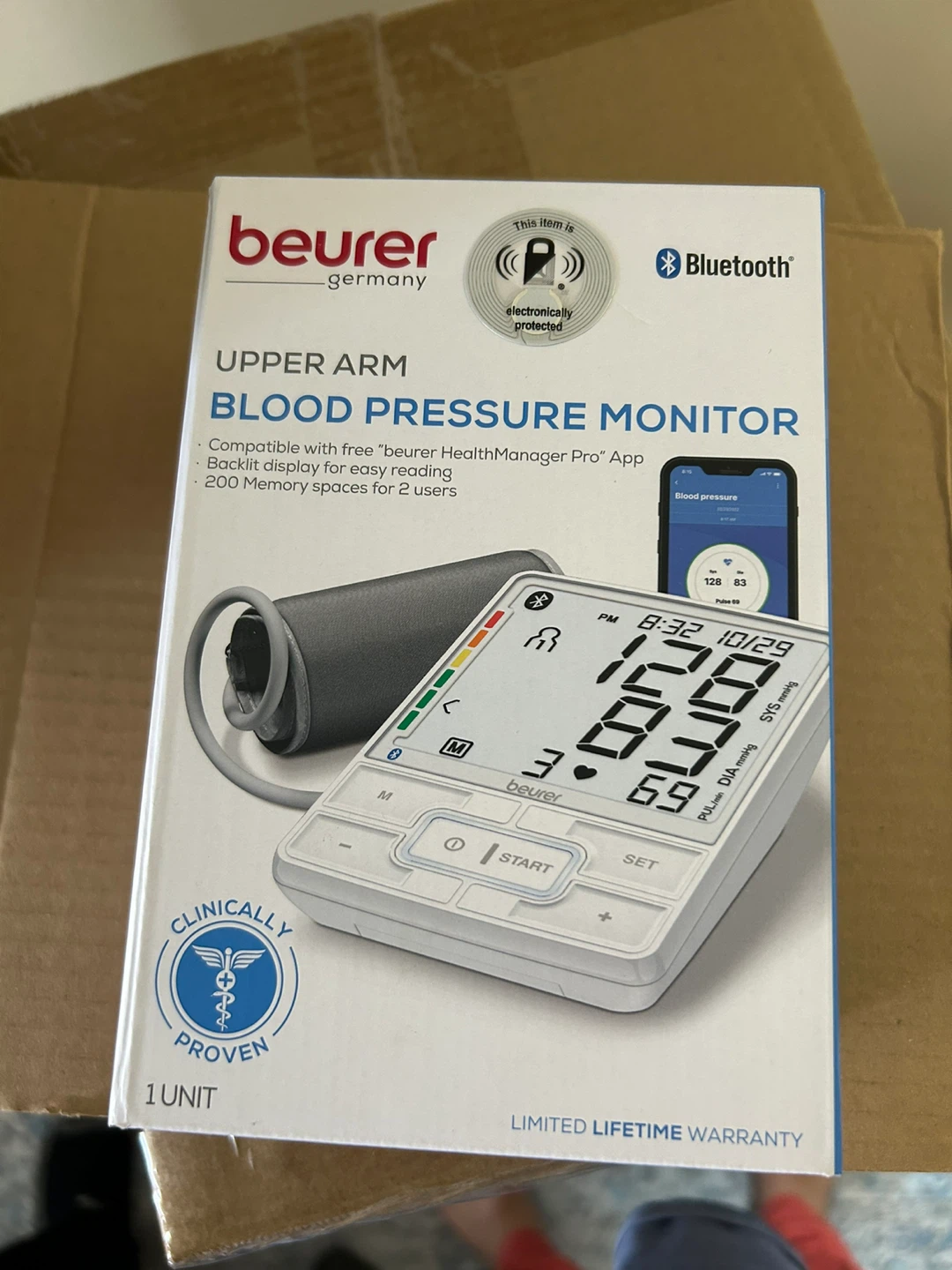 Beurer Upper Arm Blood Pressure Monitor with Bluetooth - photo 2