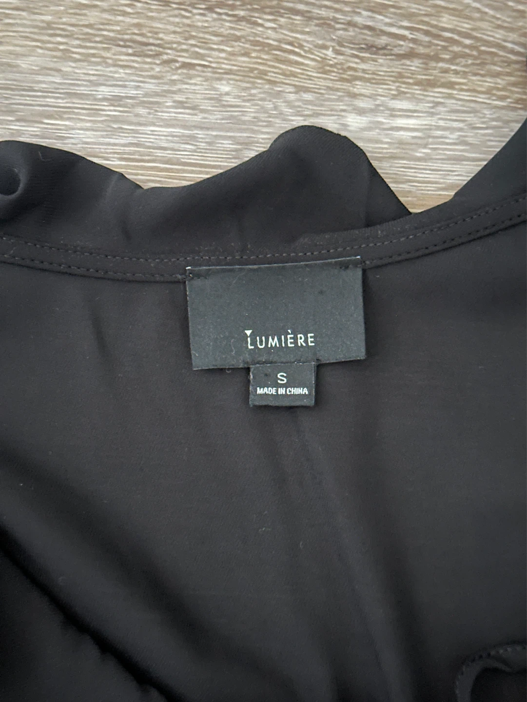 LUMIÈRE Black Ruffled Blouse - Size S - photo 3