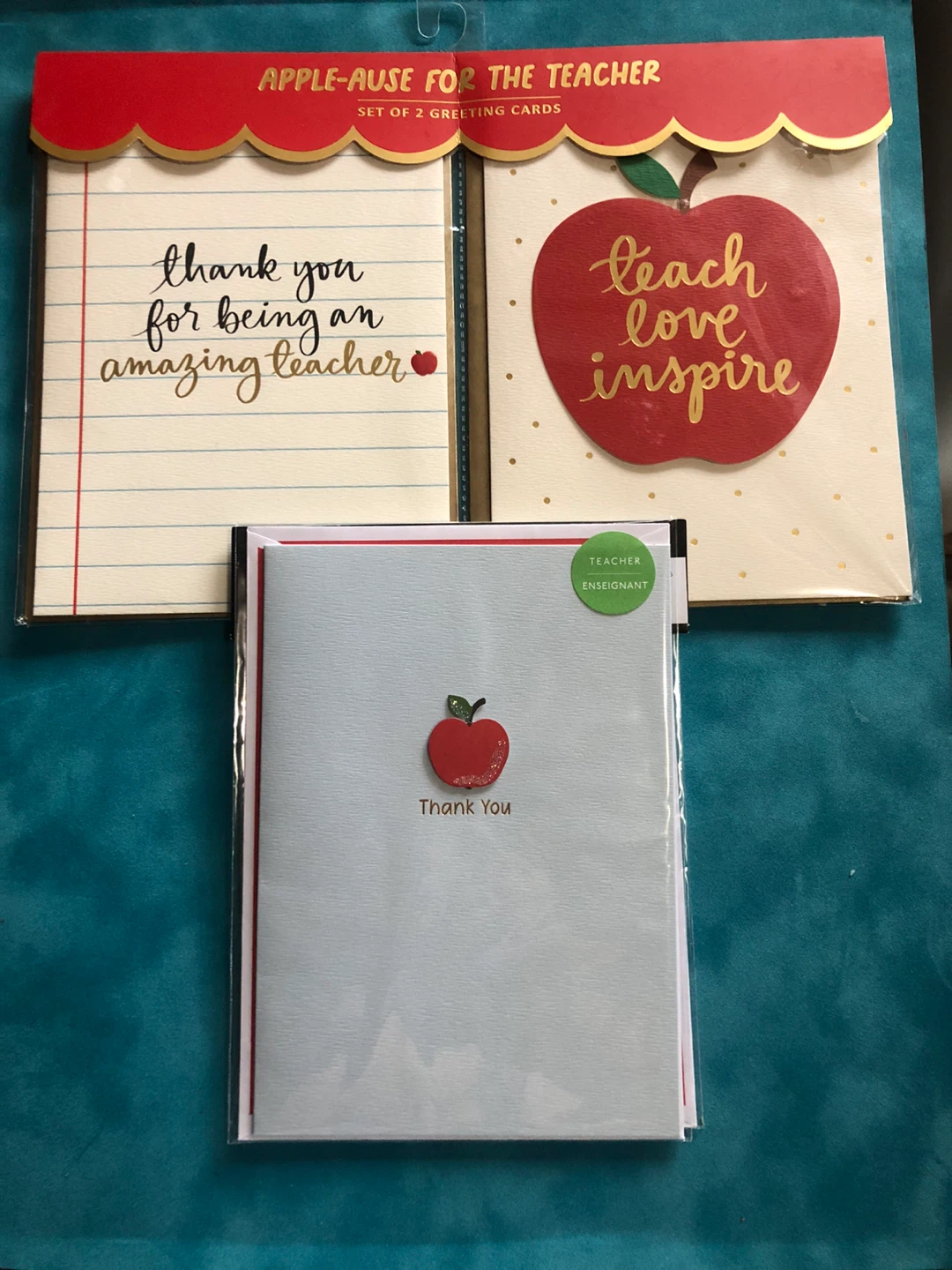 Teacher Greeting Cards Set 4 in total