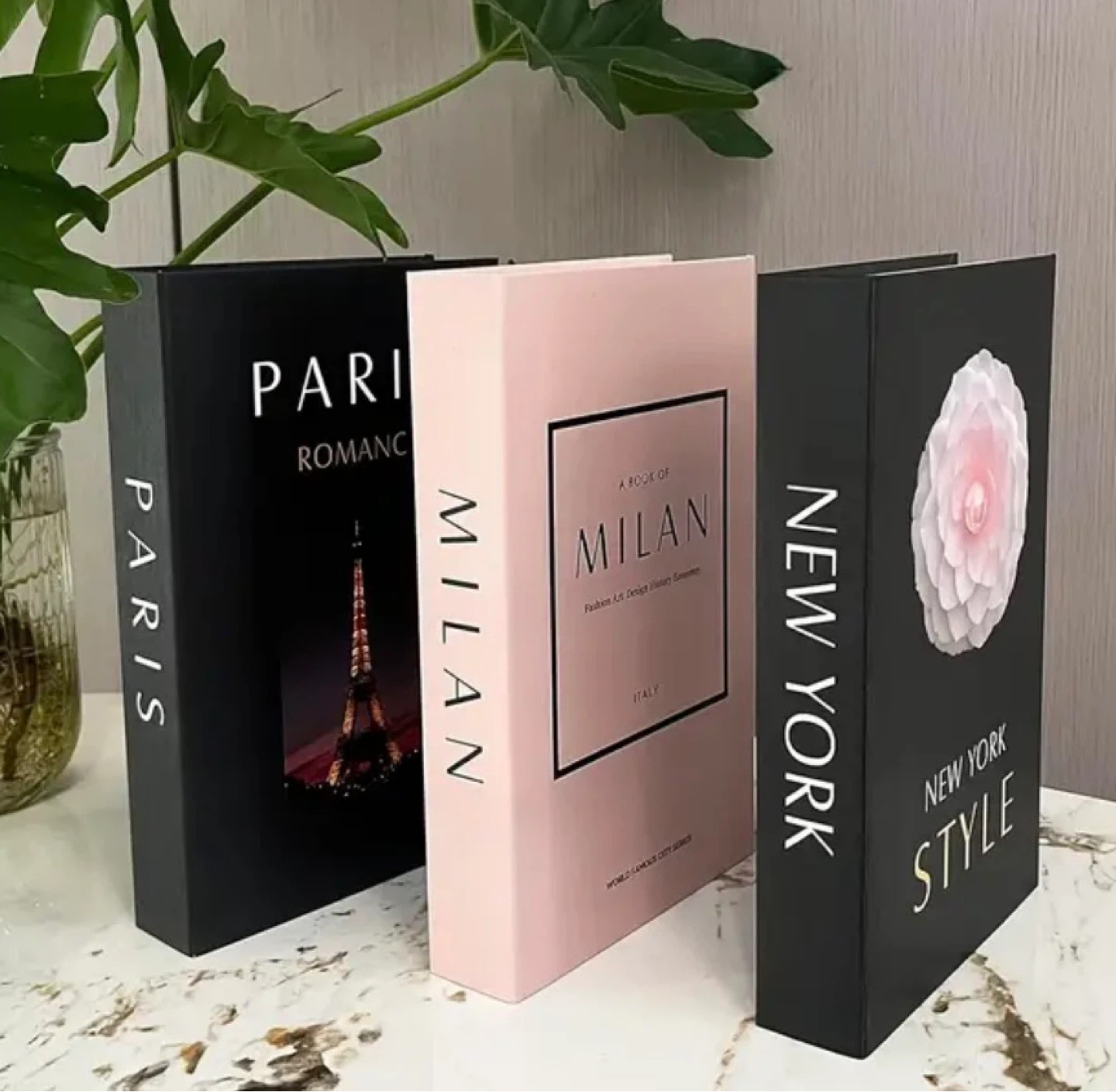 Decorative Faux Book Set - Paris, Milan, New York - photo 2