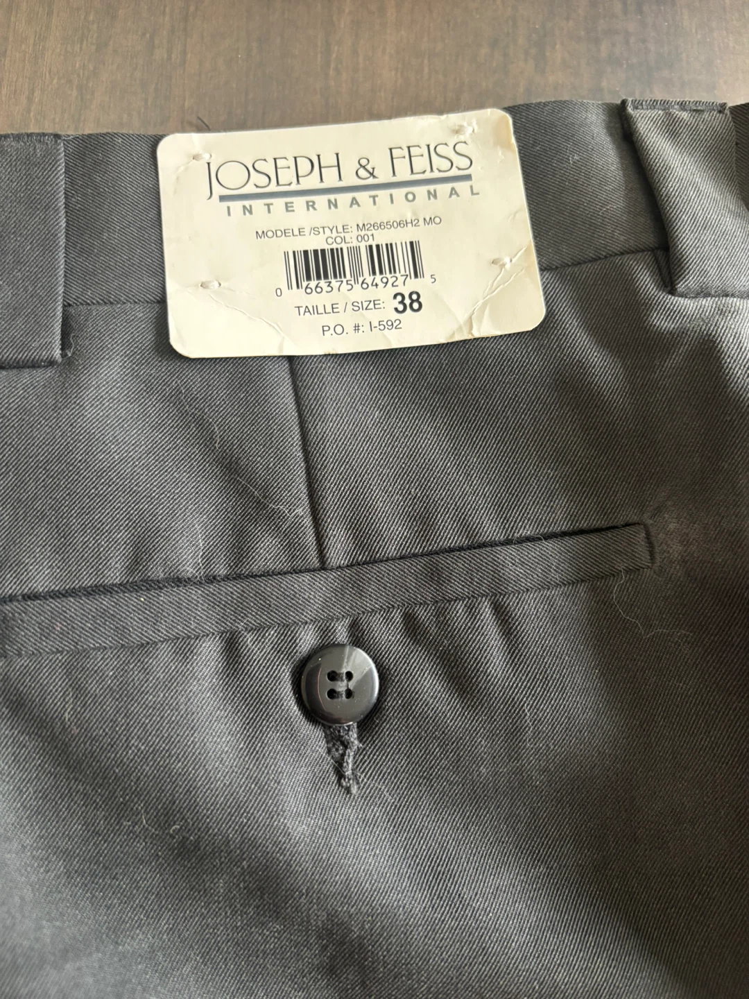 Joseph & Feiss Grey Pleated Dress Pants - Size 38