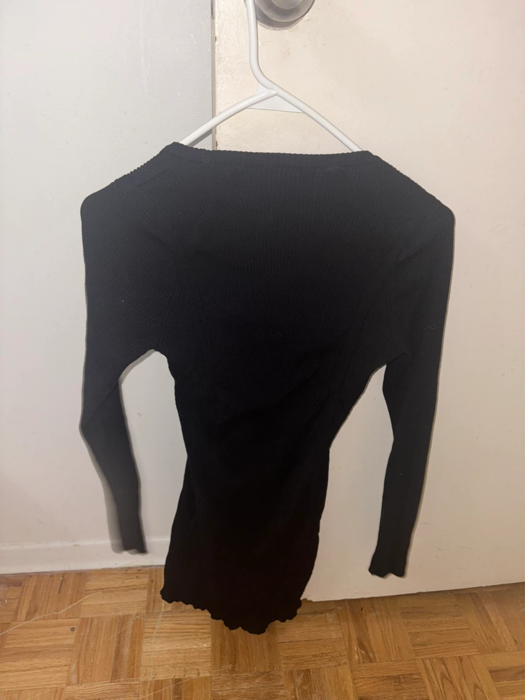 Guess Black Long Sleeve Dress with Rhinestone Logo - photo 2