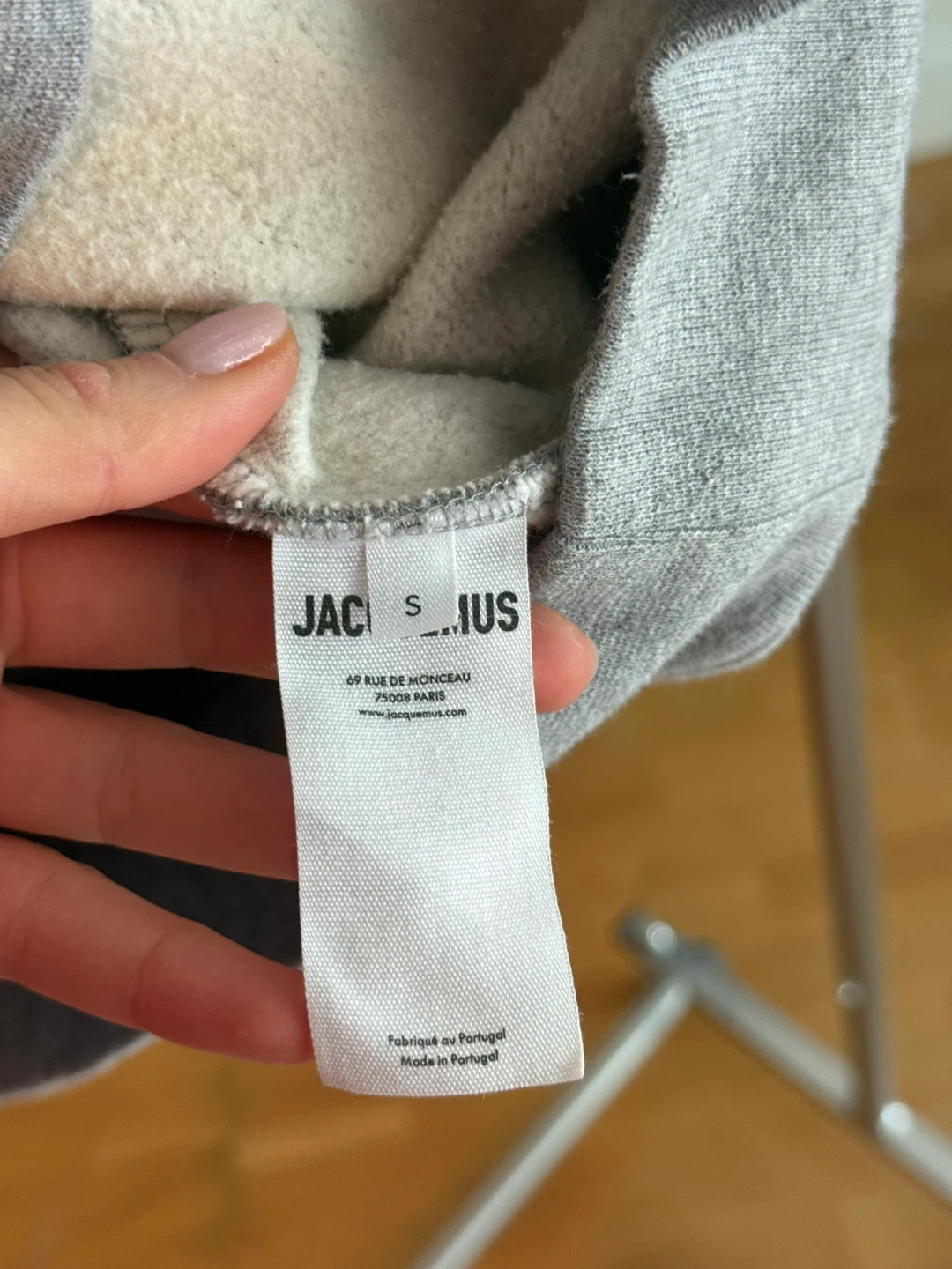 JACQUEMUS Hoodie Grey Size S - photo 5