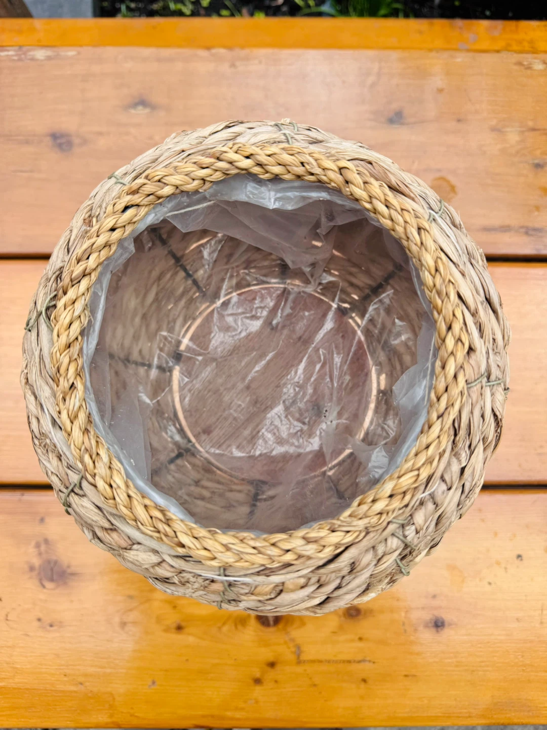 Woven Wicker Planter Plant Pot - photo 2