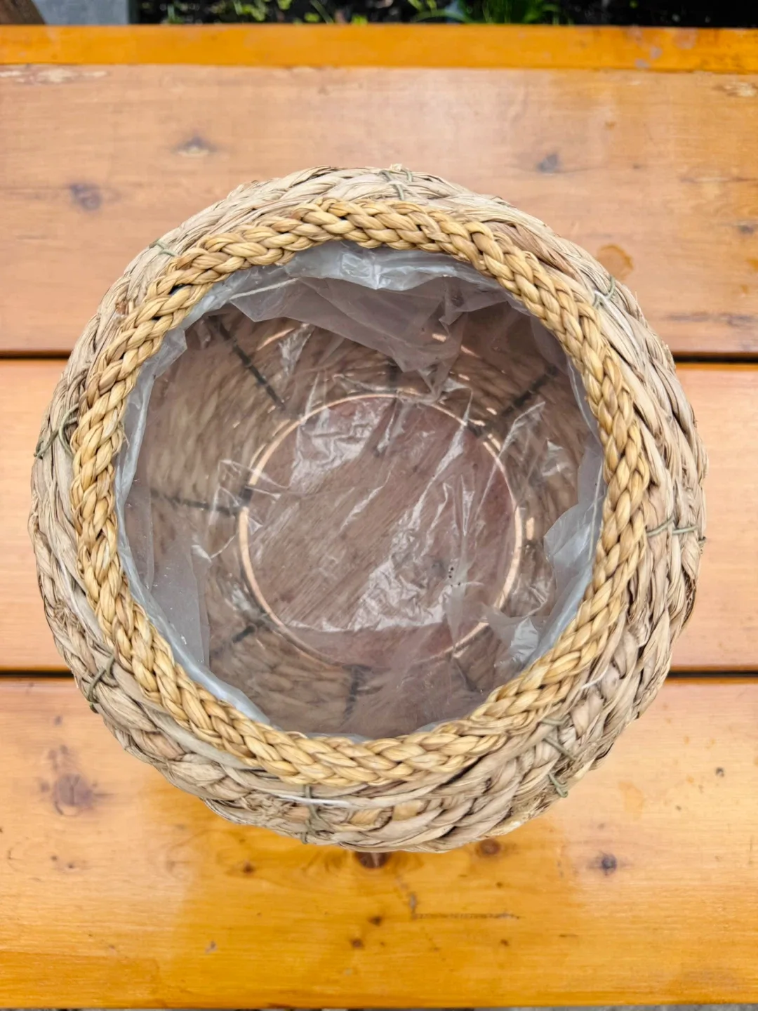 Woven Wicker Planter Plant Pot - photo 2