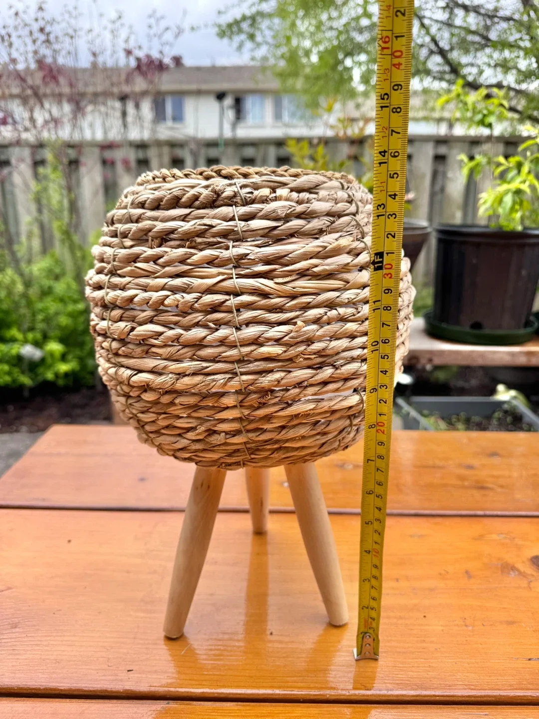Woven Wicker Planter Plant Pot - photo 4
