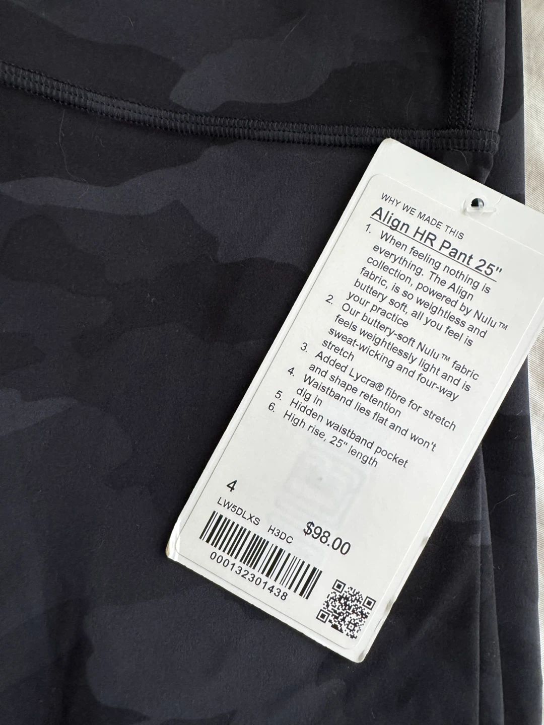 Lululemon Align HR Pant 25" Black Camo Size 4 - photo 2
