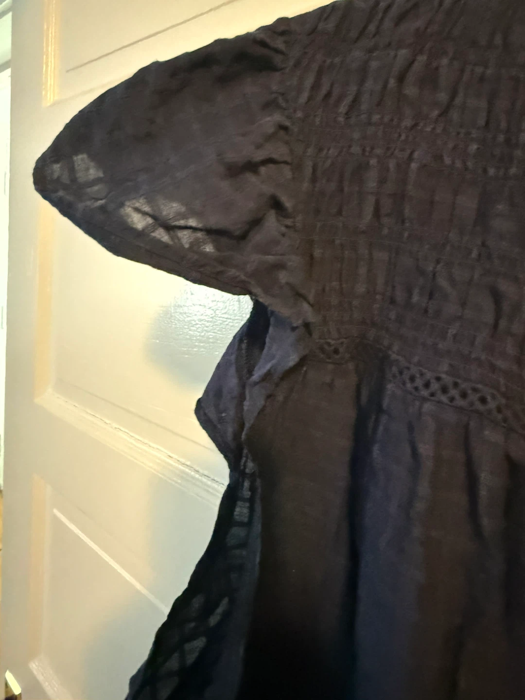 Torrid Navy Blue Textured Peasant Blouse Size 3 - photo 3