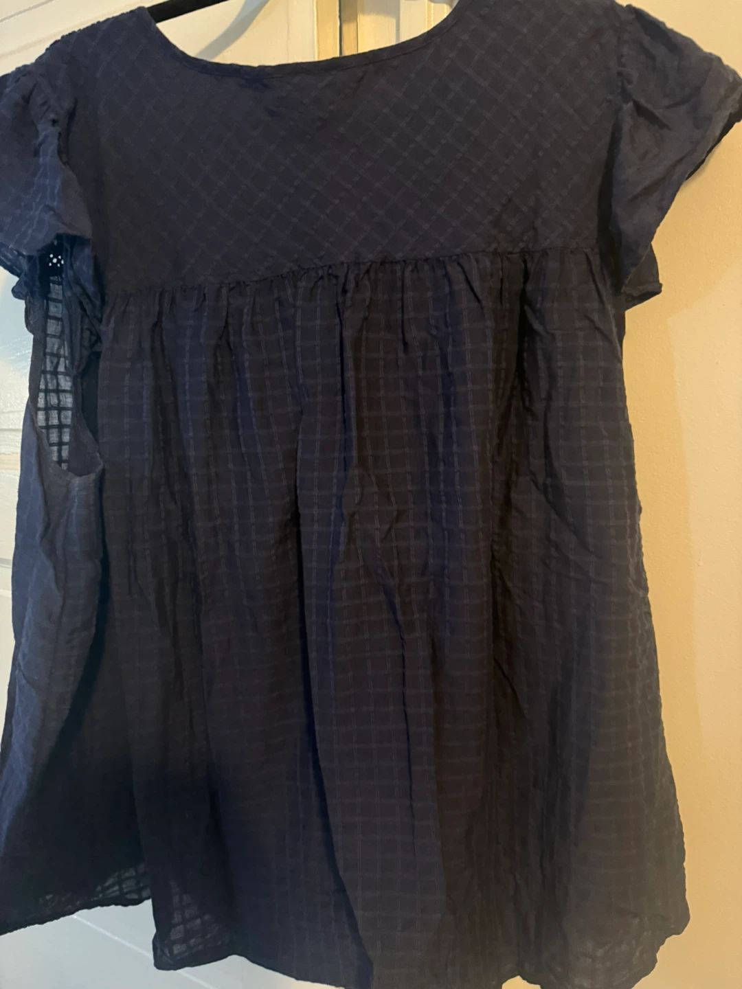 Torrid Navy Blue Textured Peasant Blouse Size 3 - photo 4
