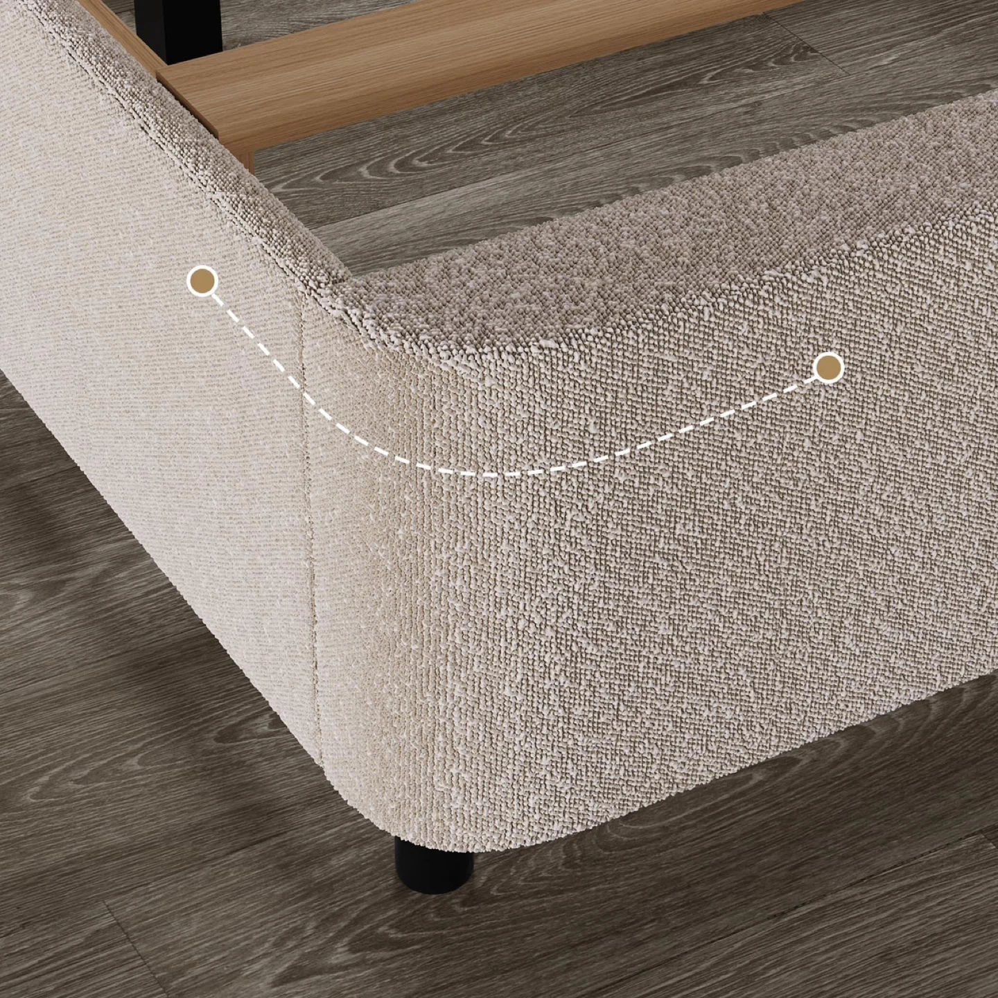 HOMBCK Queen Bed Frame with Headboard - photo 5