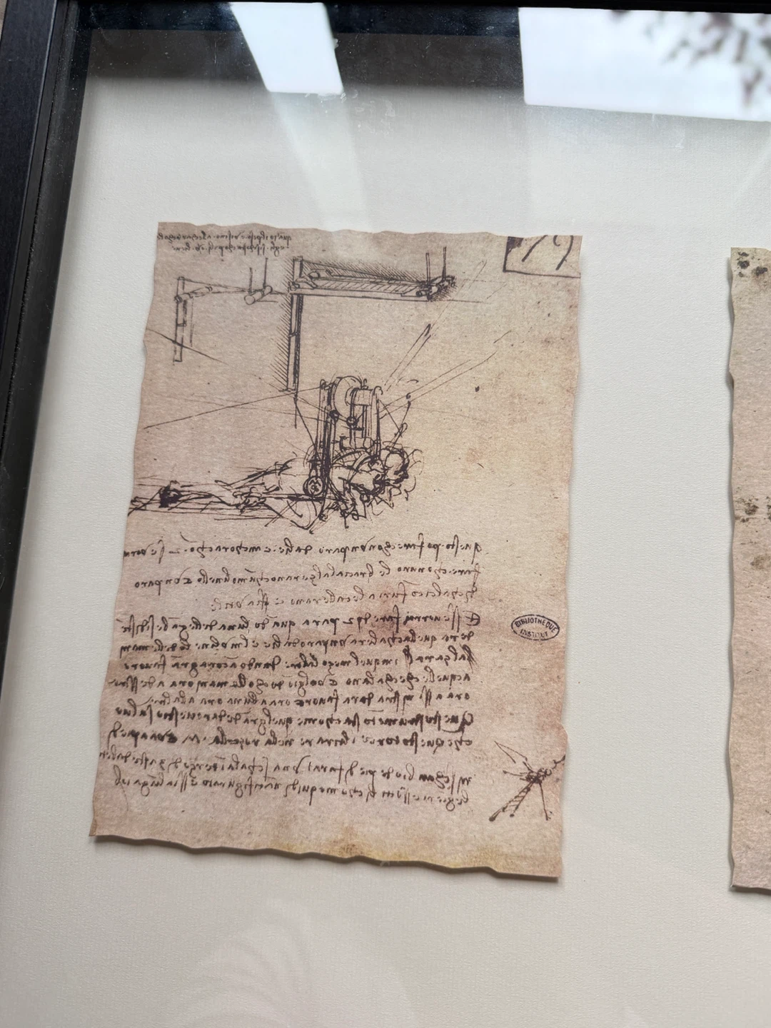Leonardo da Vinci Sketch Wall Art Frame - photo 3
