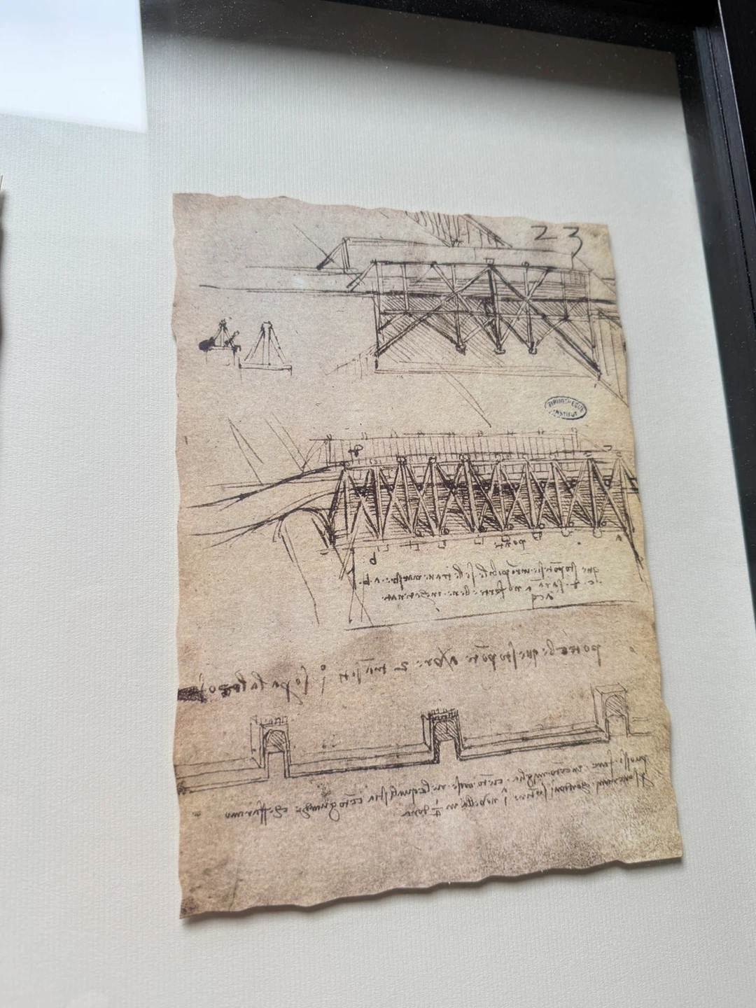 Leonardo da Vinci Sketch Wall Art Frame - photo 5