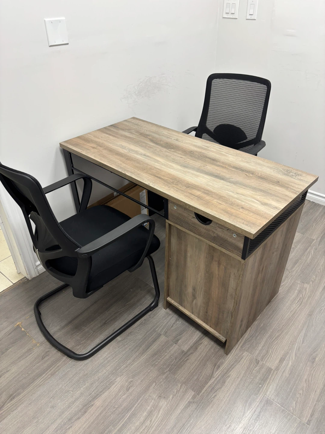 Office Desk with Two Chairs
