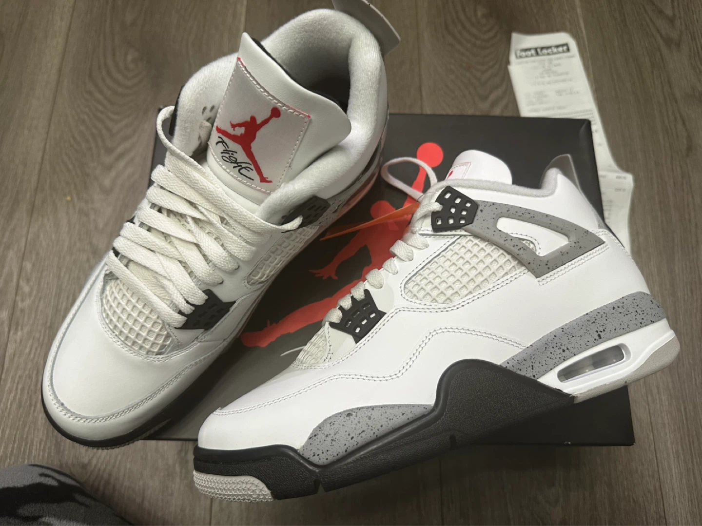Jordan 4 Retro White Cement Sneakers - photo 2