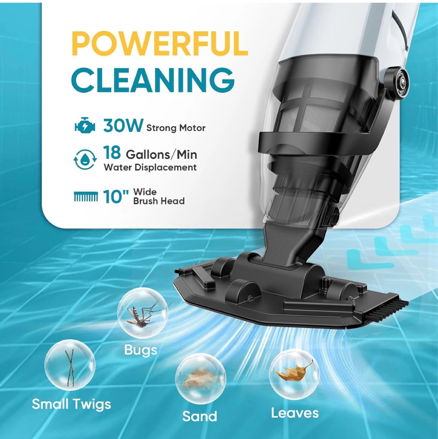 Cordless Pool Vacuum for Above Ground and Inground Pools - photo 2