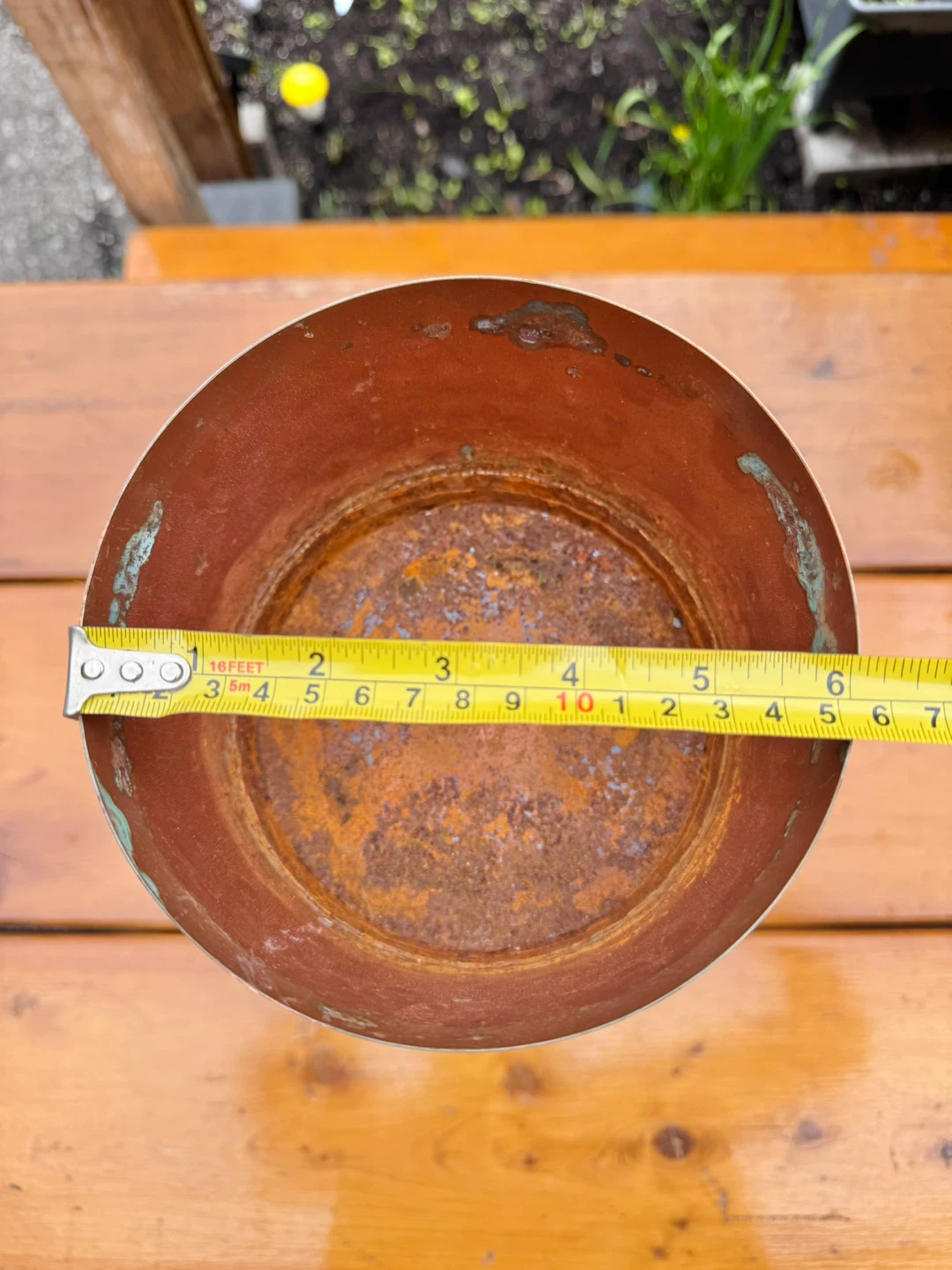 Plant Stand - Copper Planter on Wooden Stand - photo 5