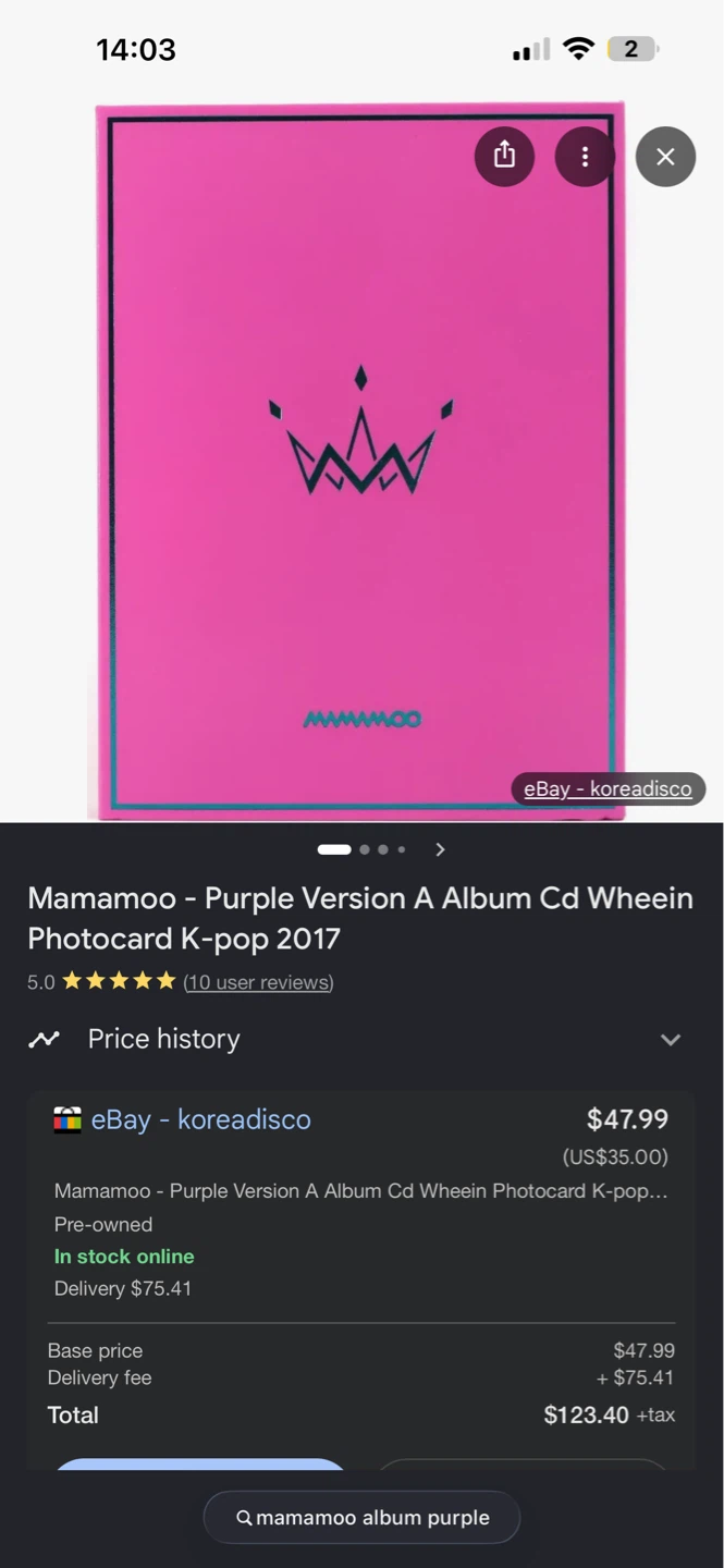 SEALED!! Mamamoo Purple Album CD Ver. K-pop 2017 - photo 4
