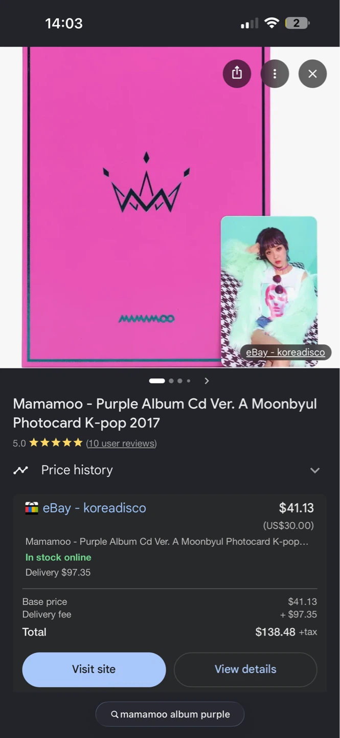SEALED!! Mamamoo Purple Album CD Ver. K-pop 2017 - photo 3