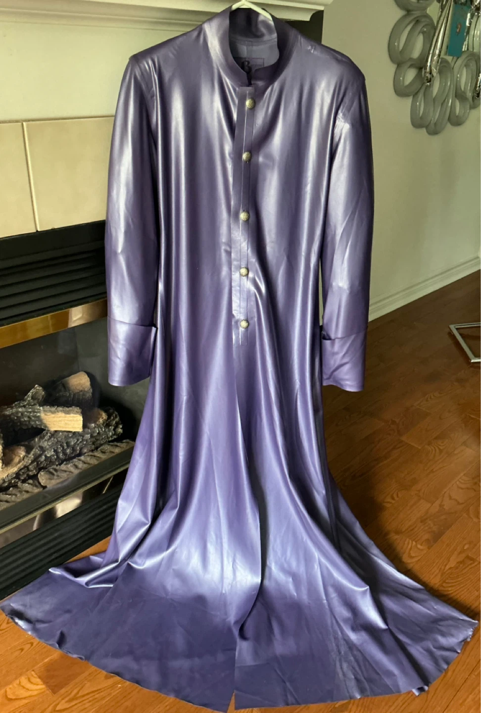 The Baroness Purple Latex Long coat