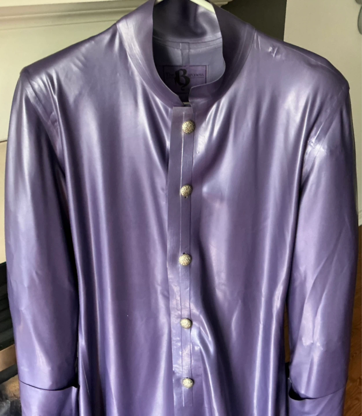 The Baroness Purple Latex Long coat - photo 3