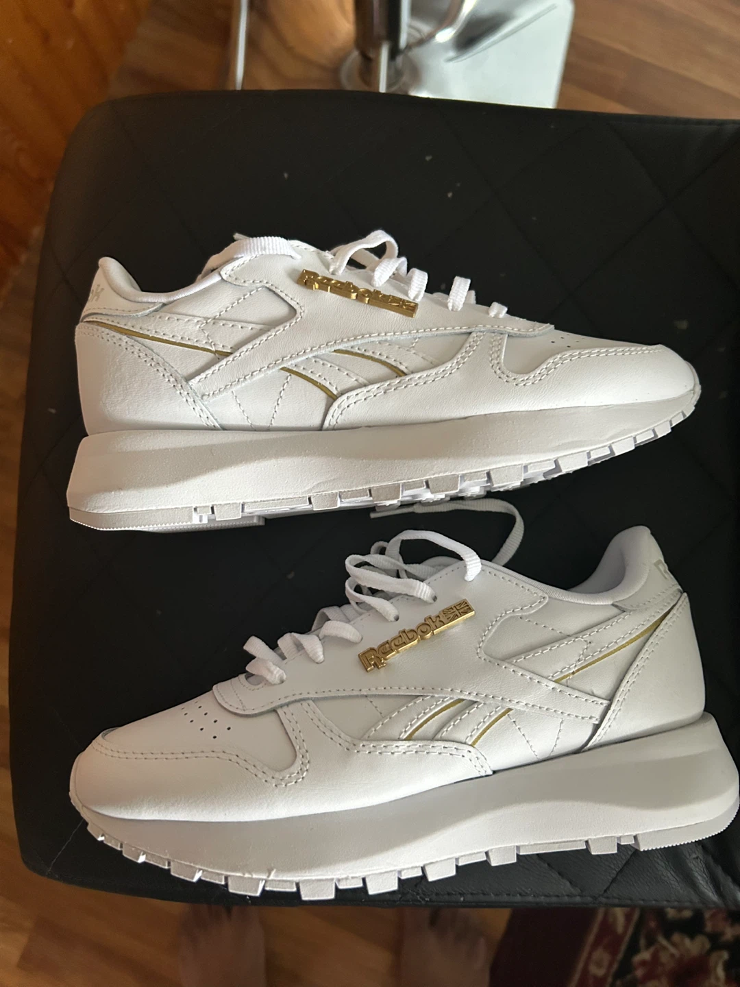 Reebok Classic Leather SP Women's White Gold Sneakers - Size 6