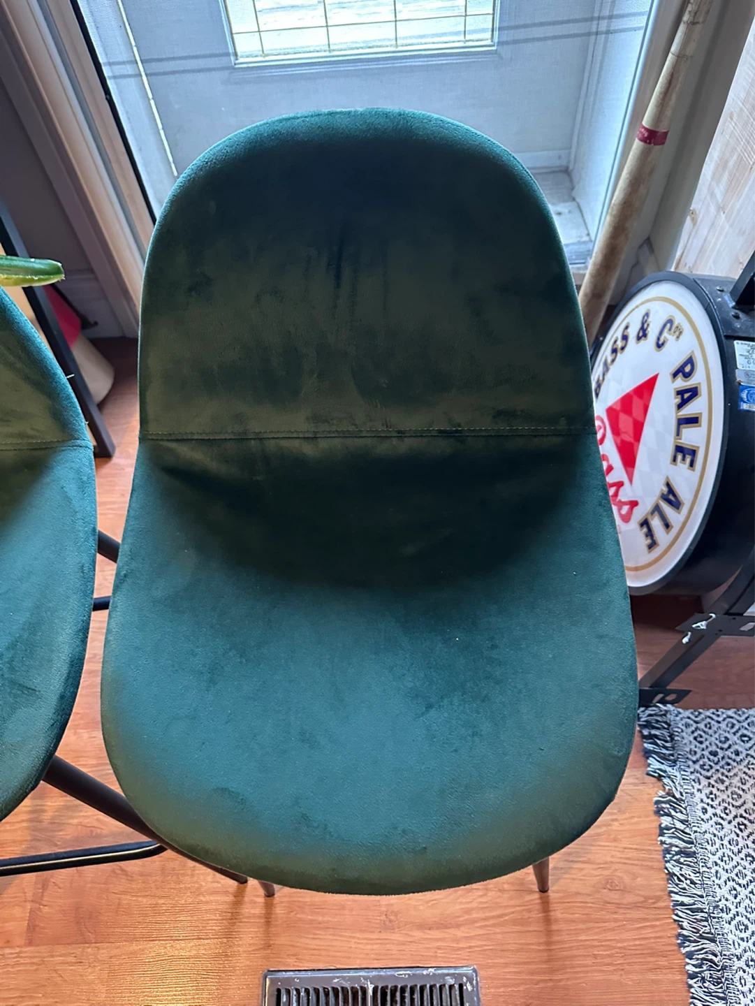 Green Velvet Bar Stools (Set of 2) - photo 2