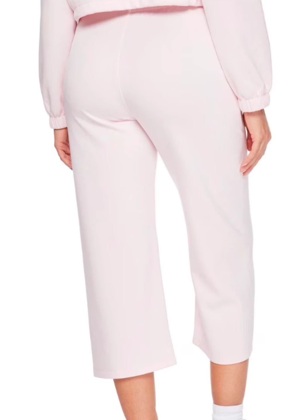 Pink Cropped Wide Leg Sweatpants - photo 5