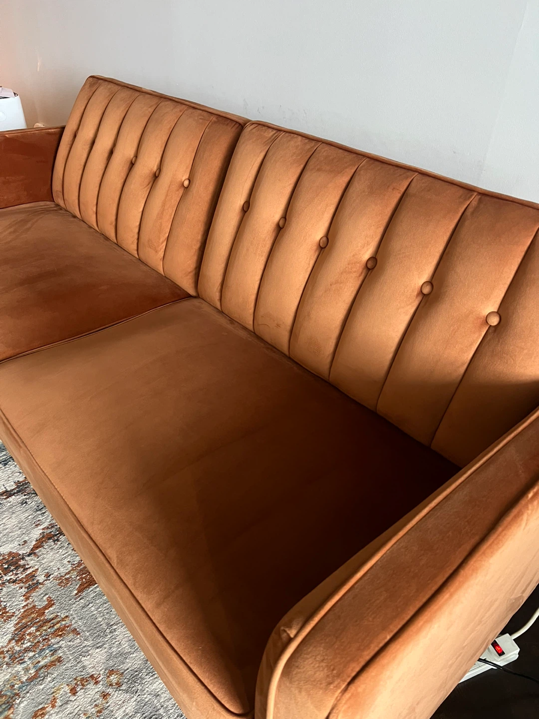 Velvet Convertible Sofa to bed - Walnut - photo 2