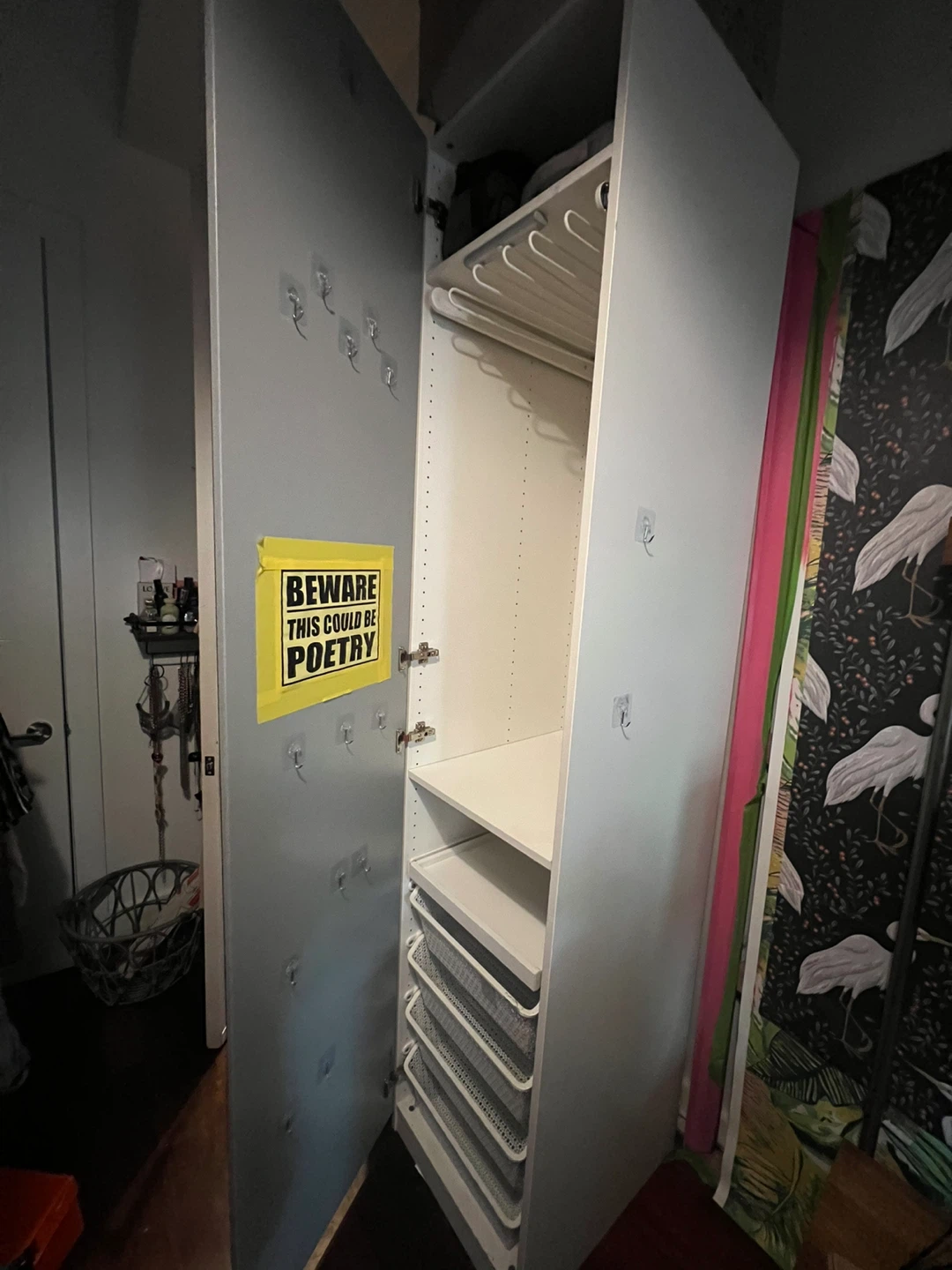 White Pax Mirror Closet Organizer with Drawers - photo 2