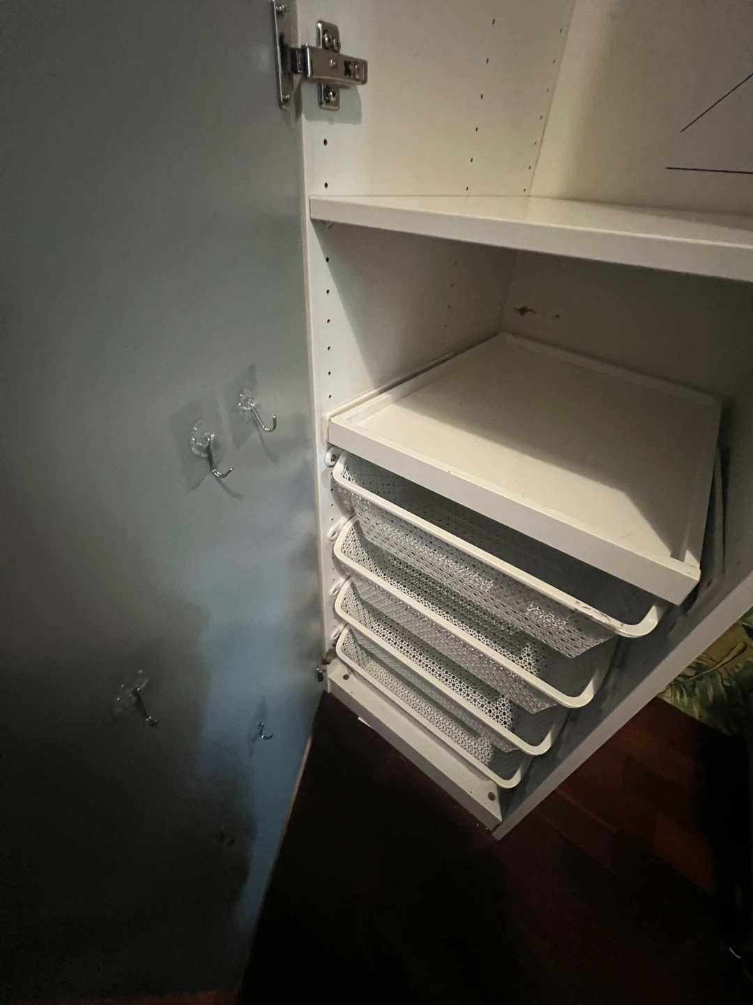 White Pax Mirror Closet Organizer with Drawers