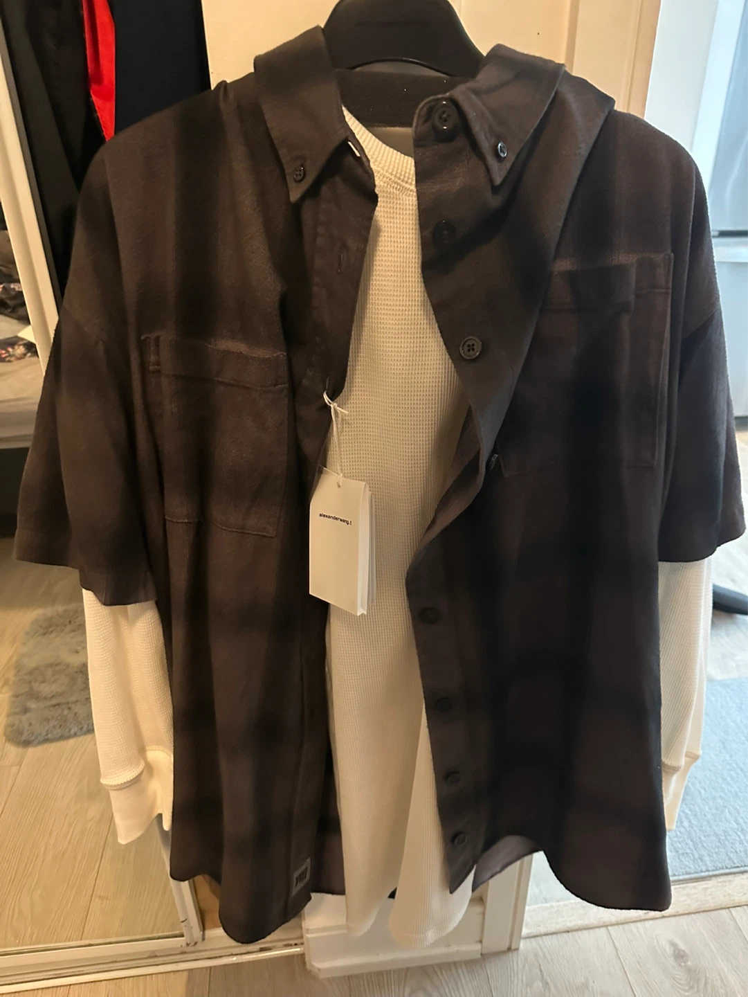 Alexander Wang Layered T-Shirt and Short Sleeve Shirt - photo 4