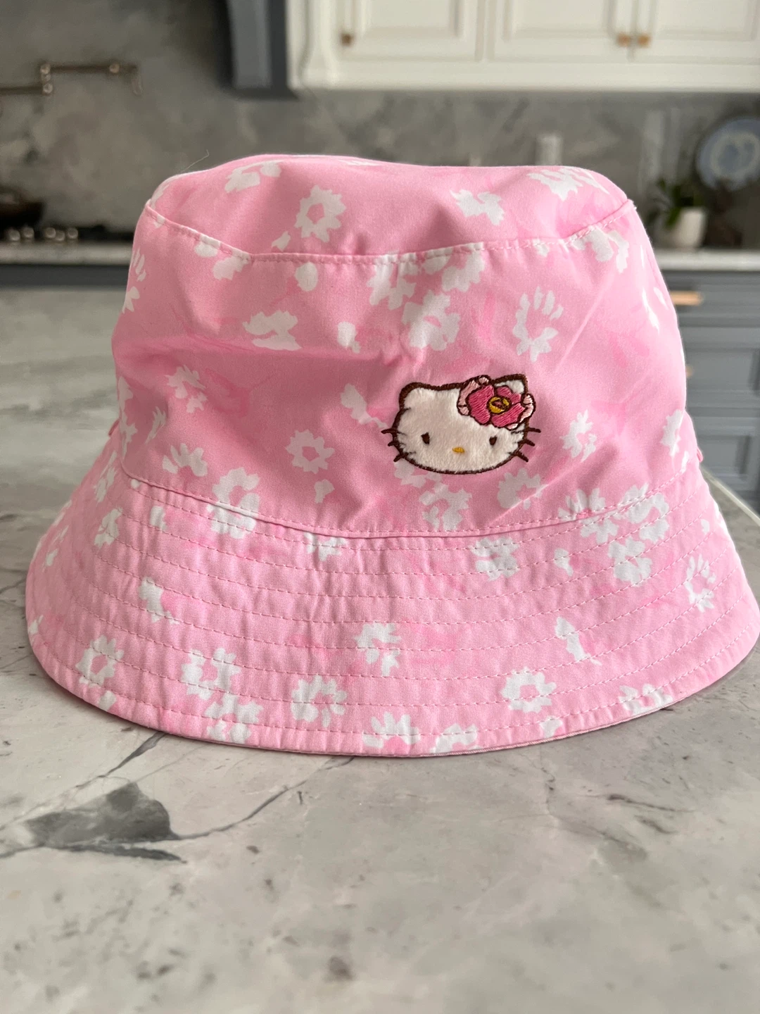 Hello Kitty Pink Floral Bucket Hat - Size 52cm