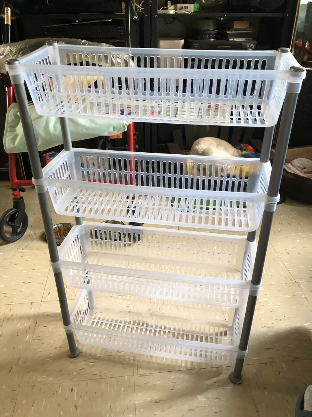 Rome 4-Tier Slim Shelving Unit