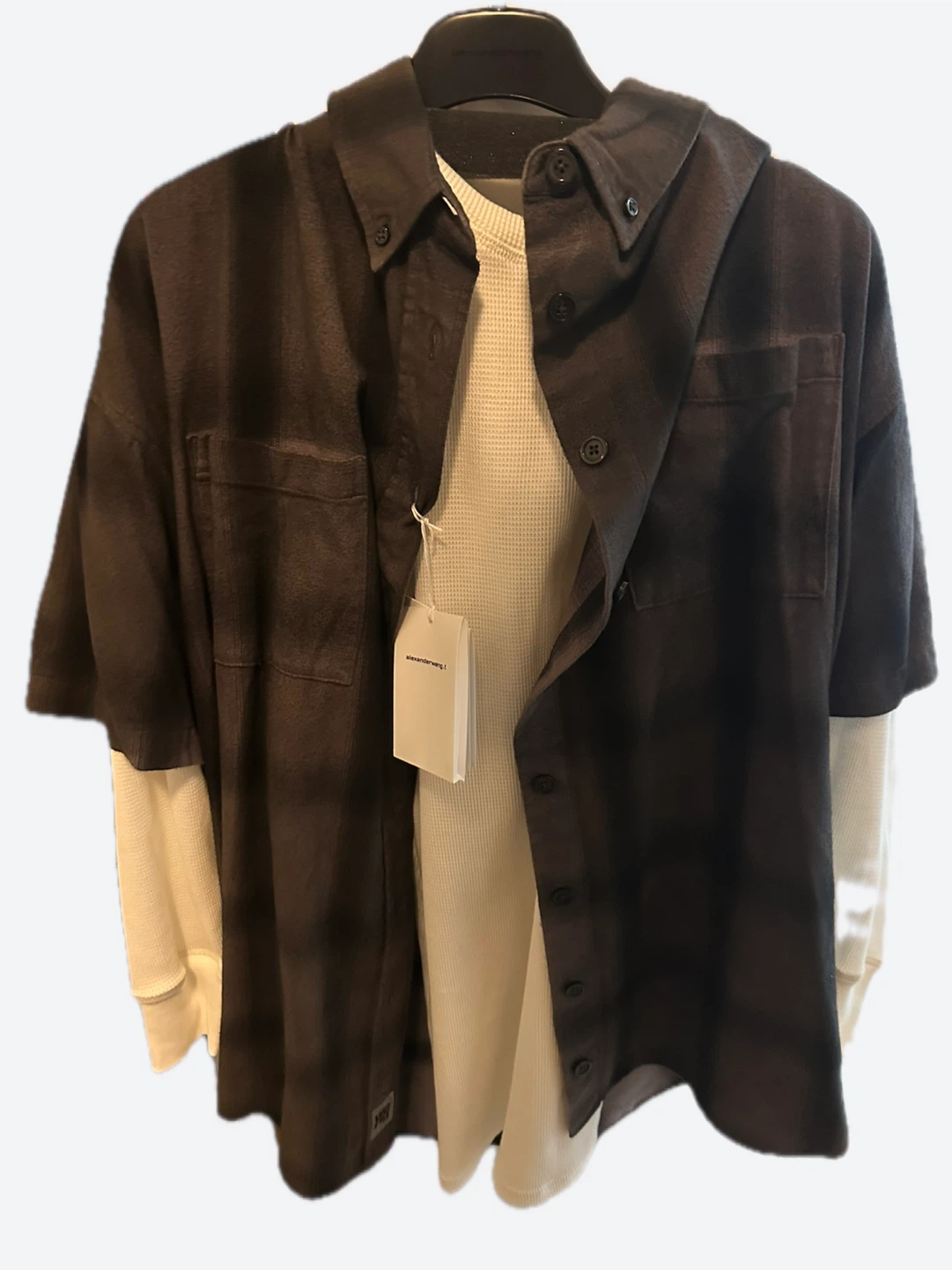 Alexander Wang Layered T-Shirt and Short Sleeve Shirt