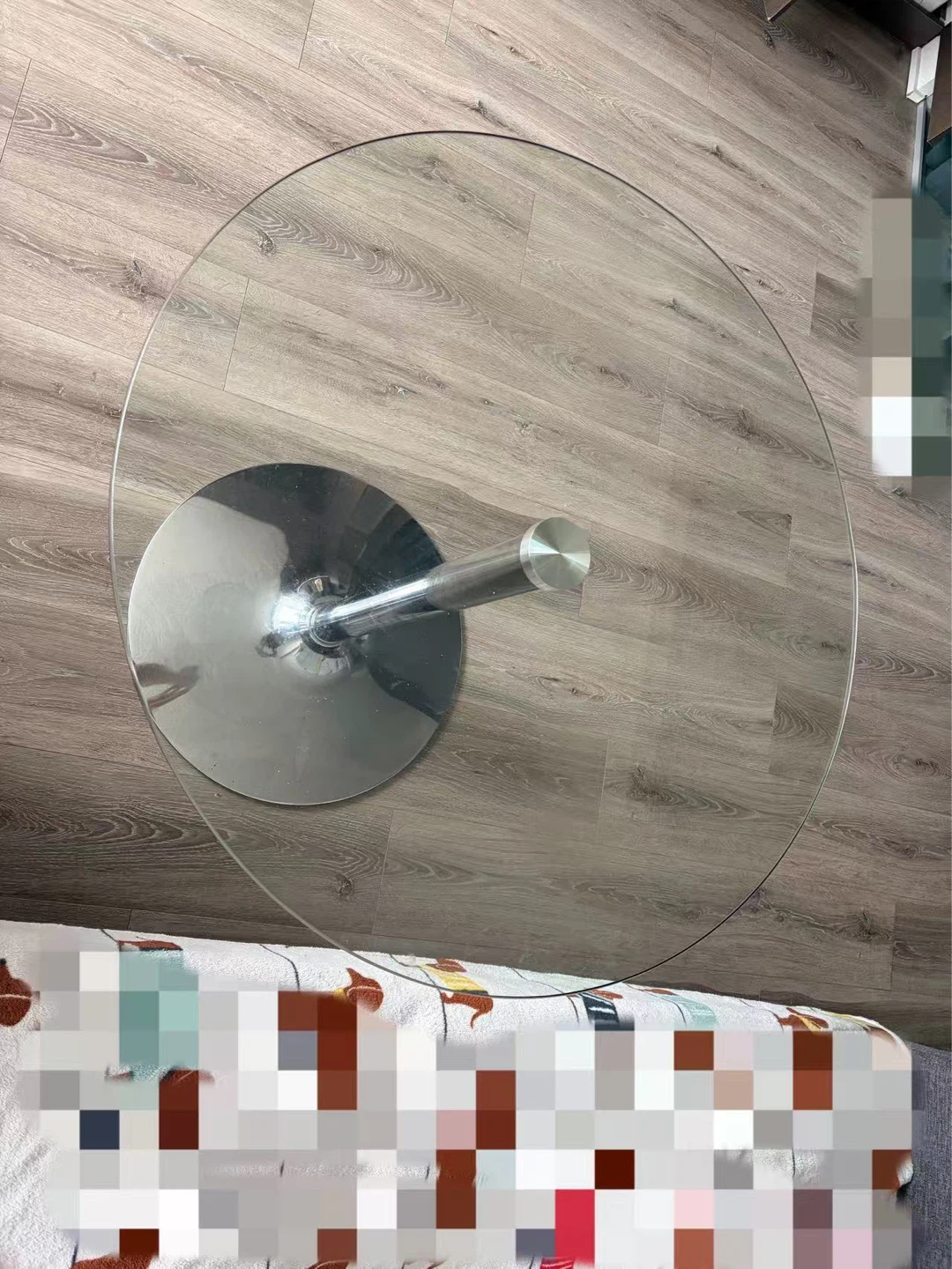 Glass Top Dining Table with Chrome Pedestal Base - photo 2