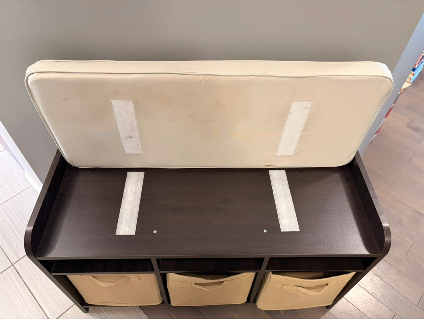 Storage Bench with 3 Cubbies and Baskets - photo 4