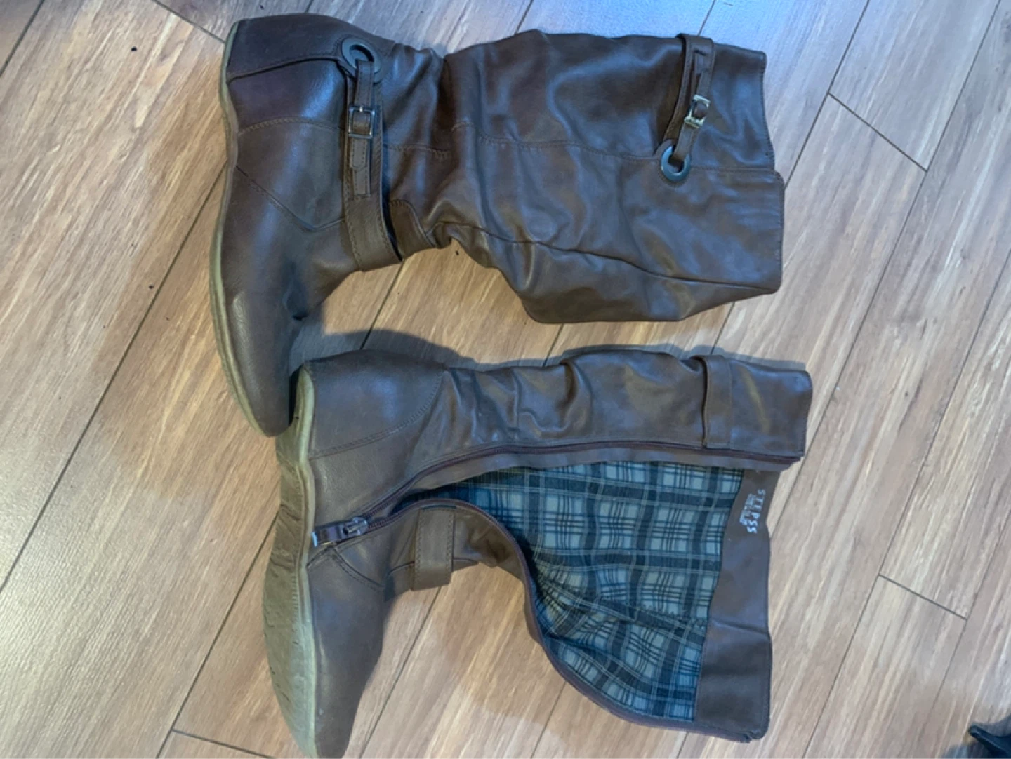 STEPSS Women's Brown Knee-High Boots Size 38