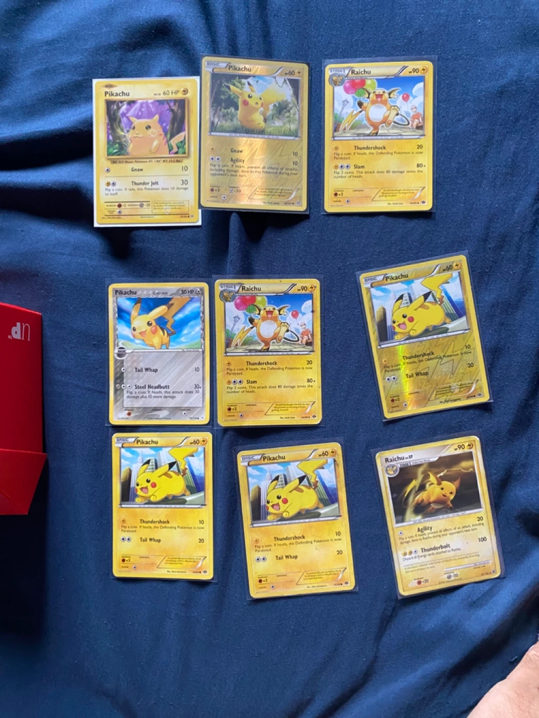 Pokemon Pikachu and Raichu Cards