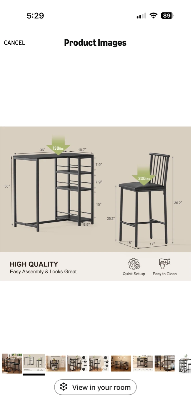 3-Piece Bar Stool Set and 1 Extra Chair - photo 3