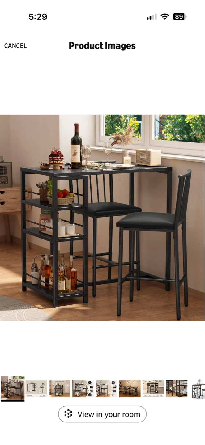 3-Piece Bar Stool Set and 1 Extra Chair